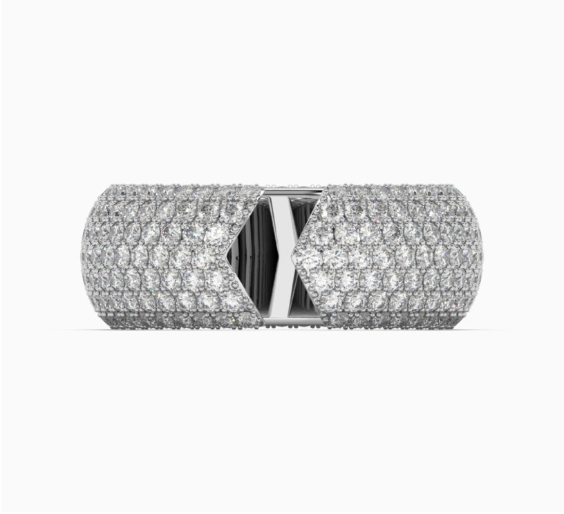White gold ring with diamonds  Timeless 2218