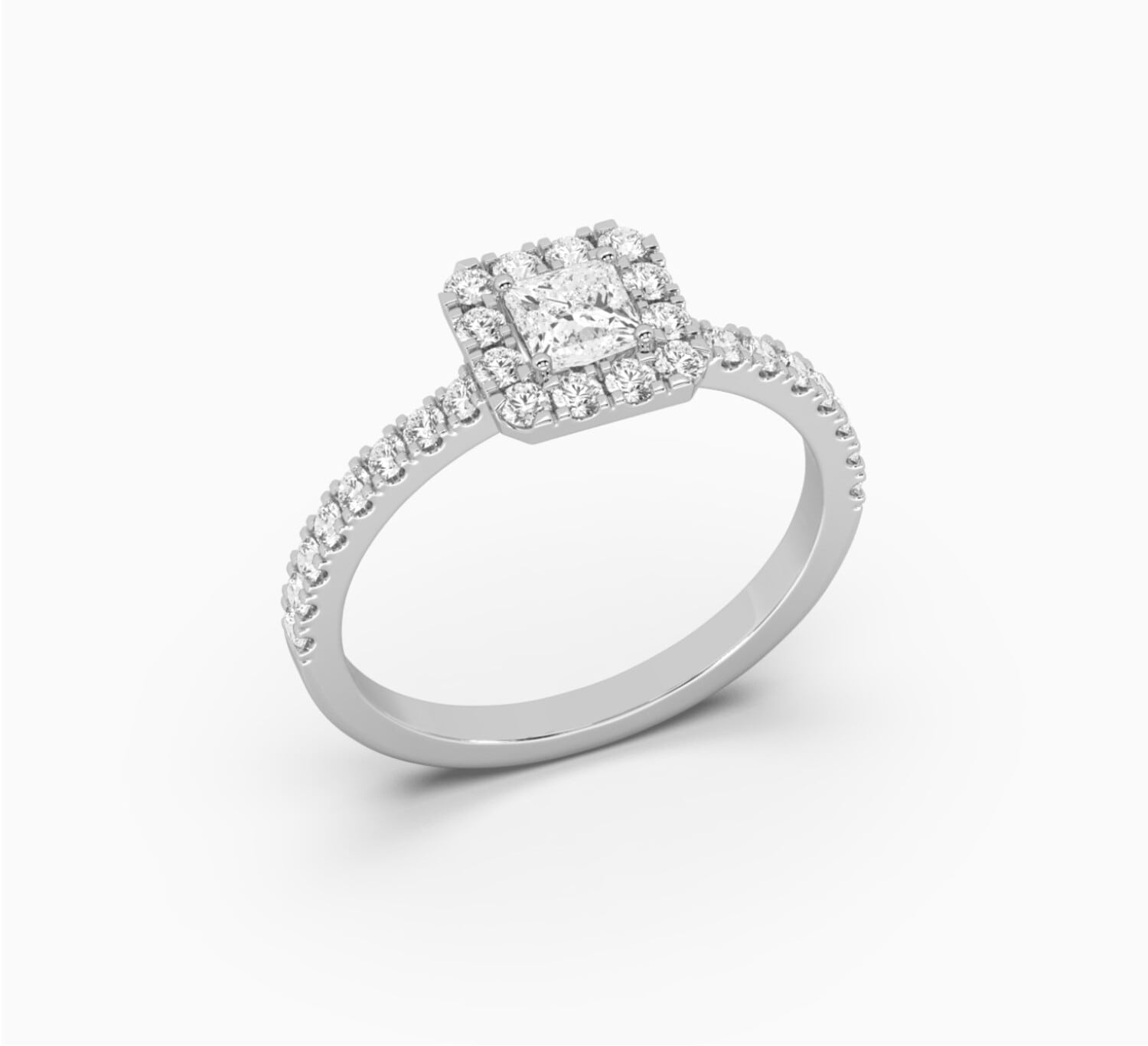  White gold ring with diamonds glow <span>2190</span>